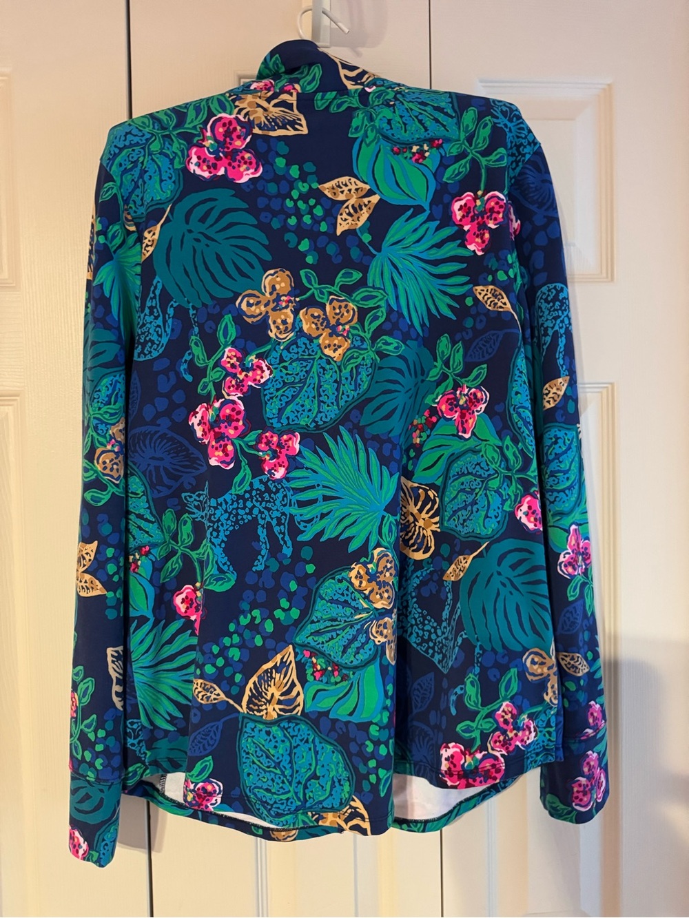 EUC LILLY PULITZER Leona Zip-up Jacket LOW TIDE NAVY LIFE OF THE PARTY, Size LAR - Picture 10 of 14